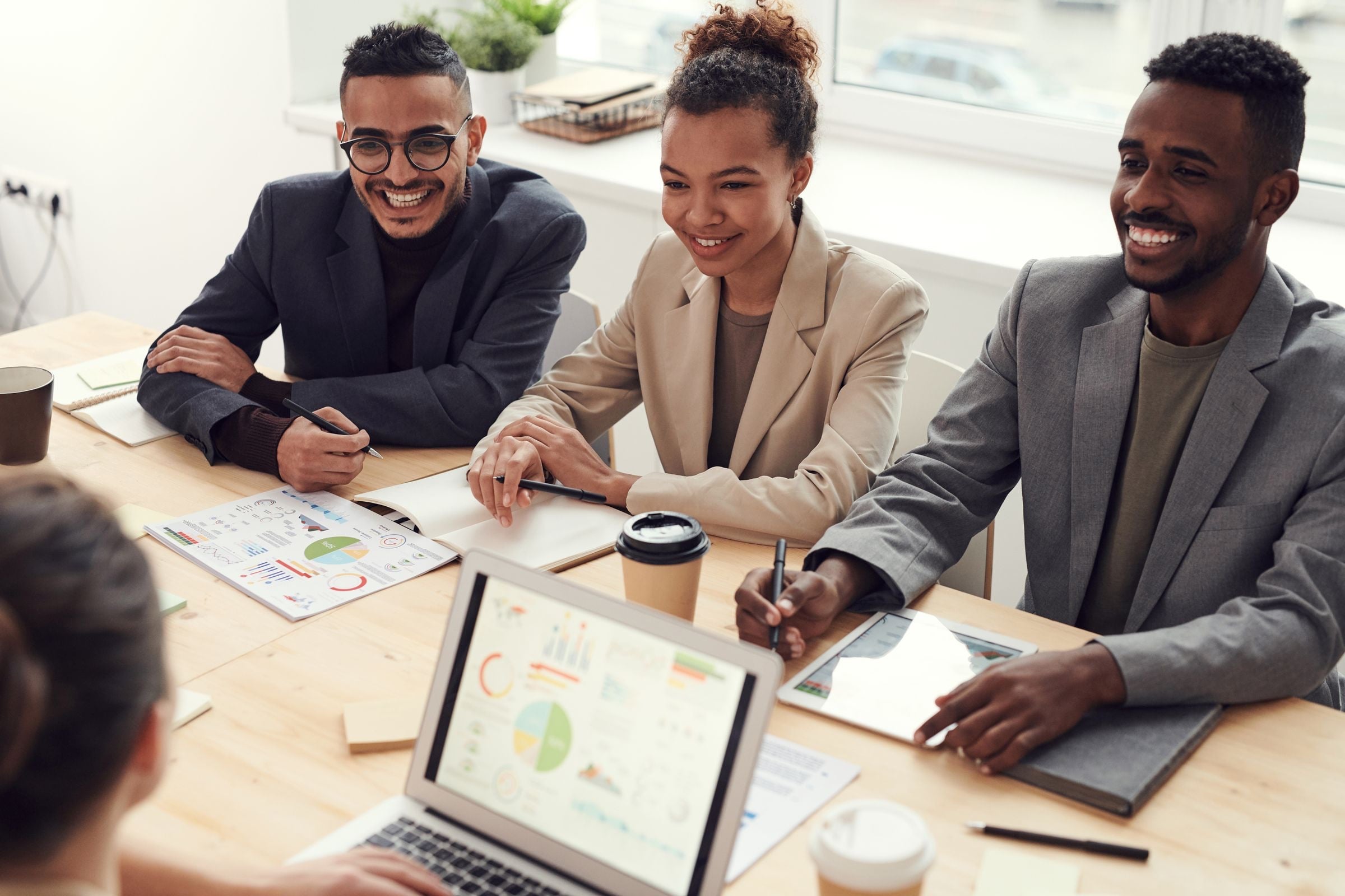 A team of professionals in a meeting