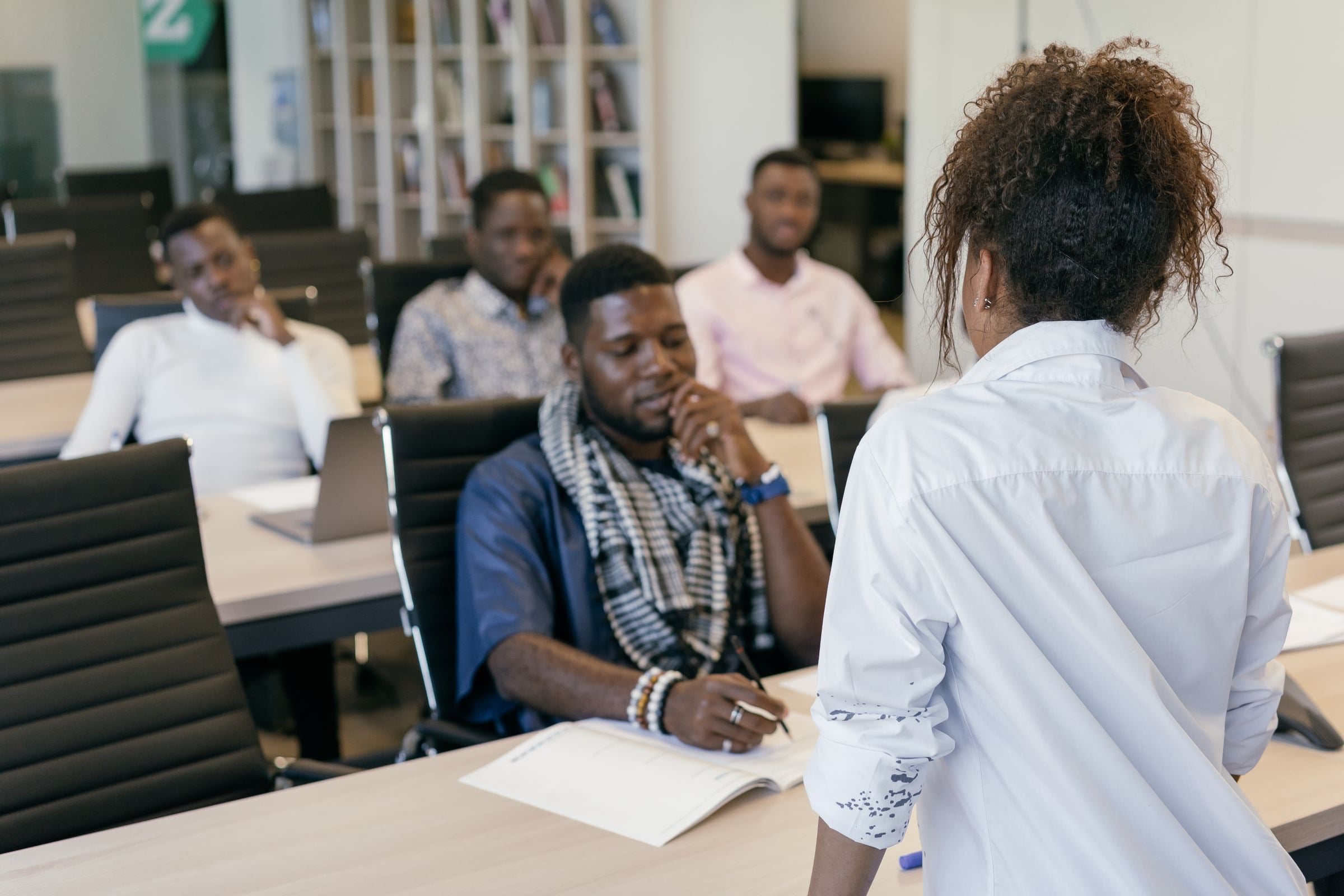 A group of new team members in a training session